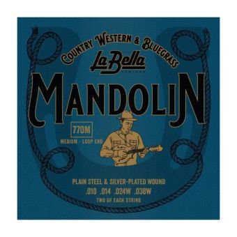 La Bella MANDOLIN SLVR PLATED MED SET žice za mandolinu