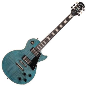 Epiphone Les Paul Custom Figured (Incl. Premium Gig Bag) Transparent Blue